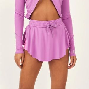 Free People Movement Sz XL On Point Heliotrope Purple Skort Skirt! NWOT